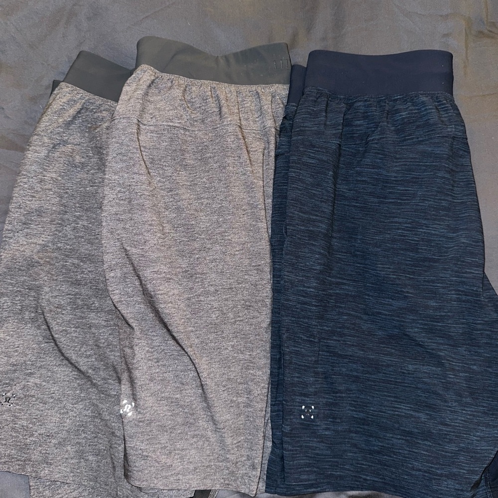 Lululemon Athletica Men’s T.H.E. 9” Shorts - LINED (2) Gray and (1) Blue